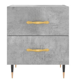 Tables de chevet 2pcs gris béton 40x35x47,5cm bois d’ingénierie