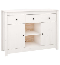 Buffet Blanc 100x35x74,5 cm Bois massif de pin