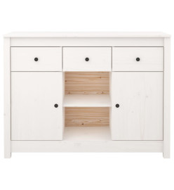 Buffet Blanc 100x35x74,5 cm Bois massif de pin