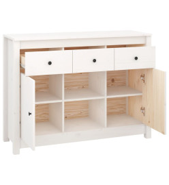 Buffet Blanc 100x35x74,5 cm Bois massif de pin