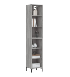 Buffet haut Sonoma gris 34,5x32,5x180 cm Bois d'ingénierie