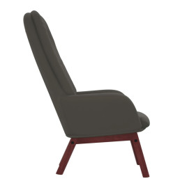 Chaise de relaxation Gris foncé Velours