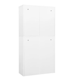 Armoire de bureau Blanc 90x40x180 cm Acier