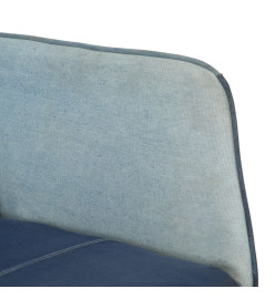 Chaise à bascule avec repose-pied Denim Bleu Toile patchwork