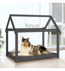 Lit pour chien Gris 101x70x90 cm Bois de pin solide