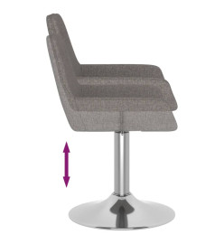 Chaise pivotante de salle à manger Gris foncé Tissu