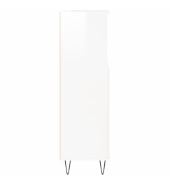 Armoire de salle de bain blanc brillant 30x30x100 cm