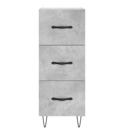 Buffet Gris béton 34,5x34x90 cm Bois d'ingénierie