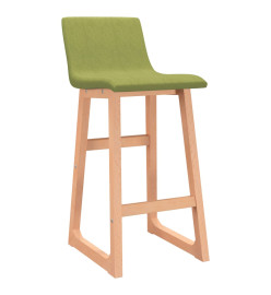 Tabourets de bar lot de 2 vert tissu