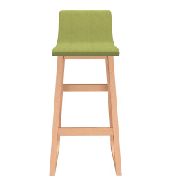 Tabourets de bar lot de 2 vert tissu