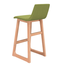 Tabourets de bar lot de 2 vert tissu