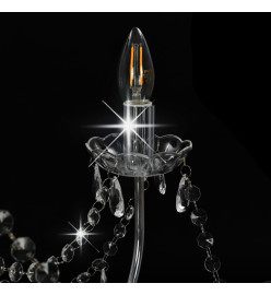 Lustre avec perles Argenté 8 ampoules E14