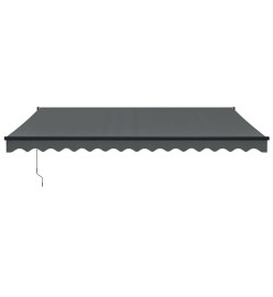 Auvent rétractable anthracite 4x3 m tissu et aluminium