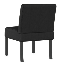 Fauteuil sans accoudoirs noir tissu