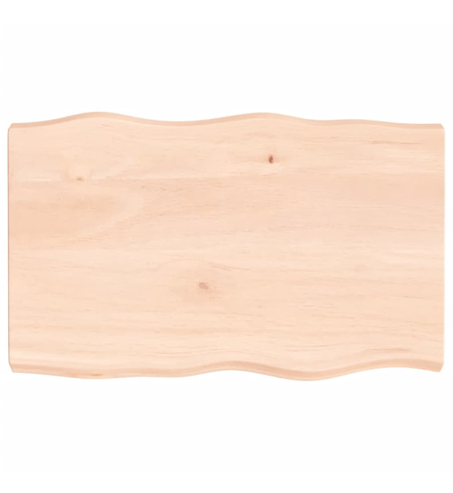 Dessus de table bois chêne massif non traité bordure assortie