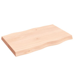 Dessus de table bois chêne massif non traité bordure assortie