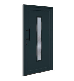 Porte d'entrée anthracite 108x208 cm PVC