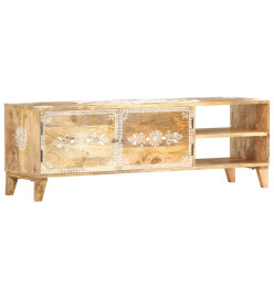 Meuble TV 120x30x40 cm Bois massif de manguier