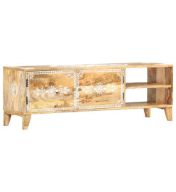 Meuble TV 120x30x40 cm Bois massif de manguier