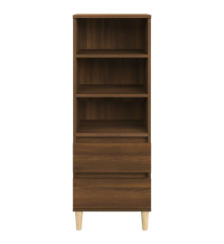 Buffet haut Chêne marron 40x36x110 cm Bois d'ingénierie