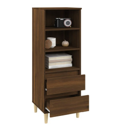 Buffet haut Chêne marron 40x36x110 cm Bois d'ingénierie