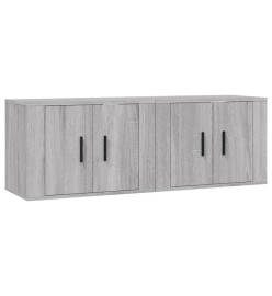 Meubles TV muraux 2 pcs sonoma gris 57x34,5x40 cm