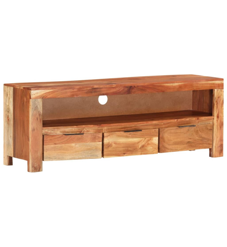 Meuble TV 110x30x40 cm Bois d'acacia massif