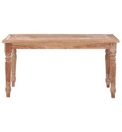 Table basse Batavia 90x50x45 cm Blanchie Bois de teck solide