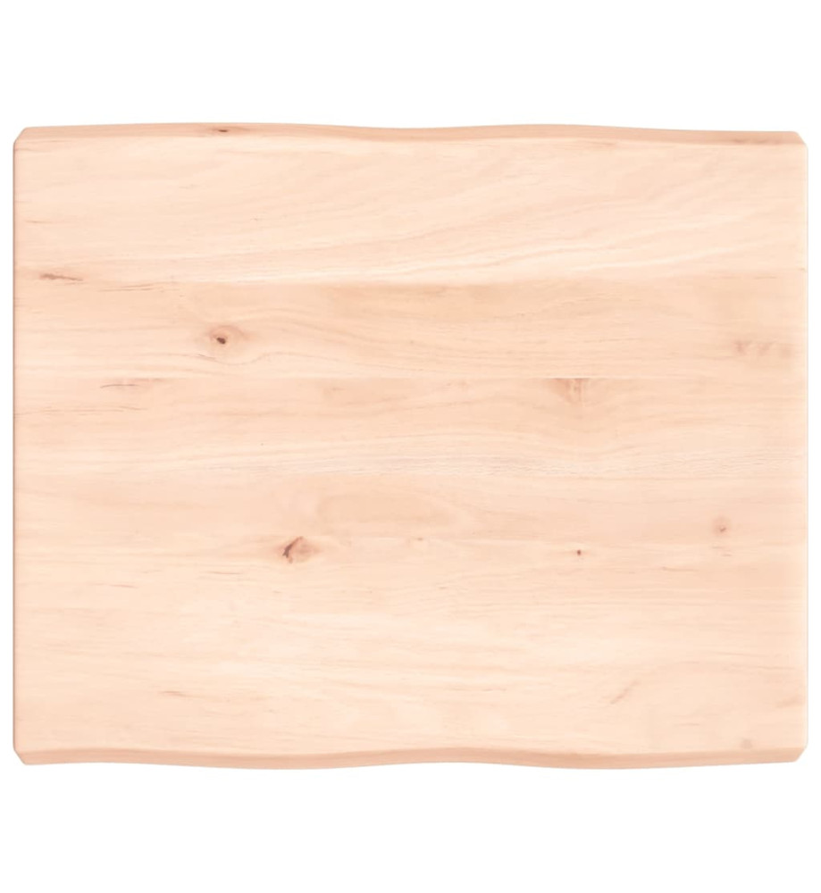 Dessus de table bois chêne massif non traité bordure assortie