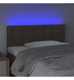 Tête de lit à LED Taupe 100x5x78/88 cm Tissu