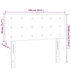 Tête de lit à LED Taupe 100x5x78/88 cm Tissu
