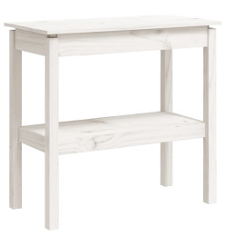 Table console Blanc 80x40x75 cm Bois de pin solide