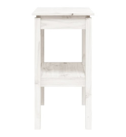 Table console Blanc 80x40x75 cm Bois de pin solide