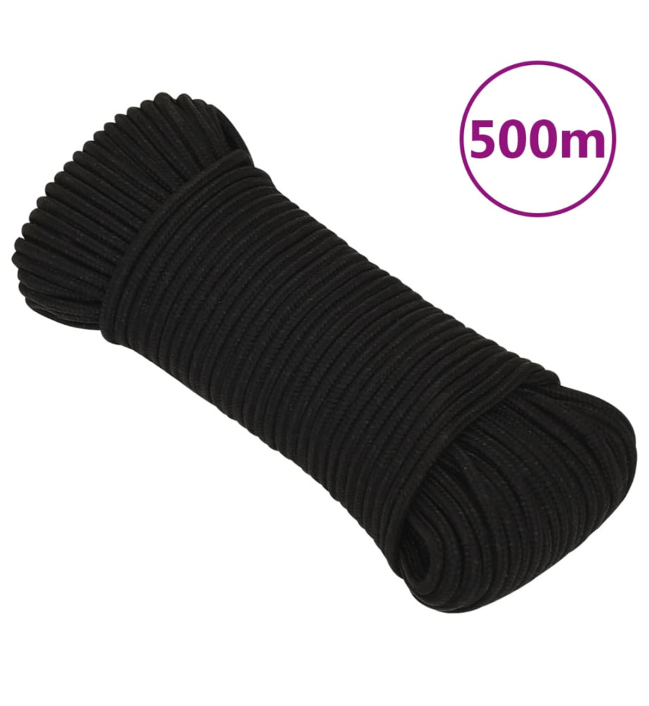 Corde de travail Noir 3 mm 500 m Polyester