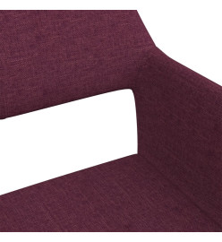 Chaises à manger pivotantes lot de 2 violet tissu