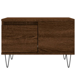 Table basse chêne marron 55x55x36,5 cm bois d'ingénierie