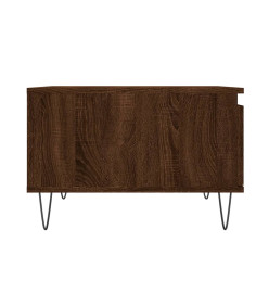 Table basse chêne marron 55x55x36,5 cm bois d'ingénierie