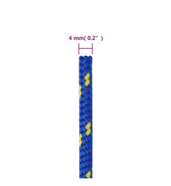 Corde de bateau Bleu 4 mm 250 m Polypropylène