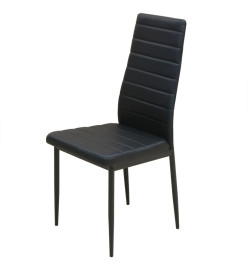 Ensemble de table et chaise de salle à manger 3 pièces noir