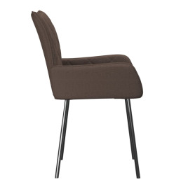 Chaises à manger lot de 2 taupe tissu