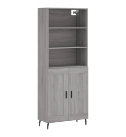 Buffet haut Sonoma gris 69,5x34x180 cm Bois d'ingénierie