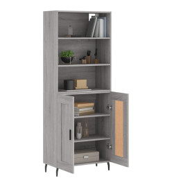 Buffet haut Sonoma gris 69,5x34x180 cm Bois d'ingénierie