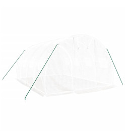 Serre avec cadre en acier blanc 12 m² 4x3x2 m