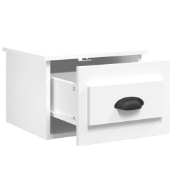 Tables de chevet murales 2 pcs blanc 41,5x36x28 cm