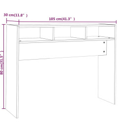 Table console Sonoma gris 105x30x80 cm Bois d'ingénierie