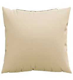 Coussins décoratifs 4 pcs beige 60x60 cm tissu