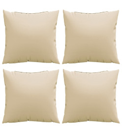 Coussins décoratifs 4 pcs beige 60x60 cm tissu