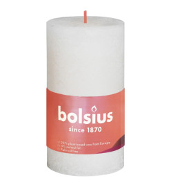 Bolsius Bougies pilier rustiques Shine 8 pcs 100x50 mm Perle douce