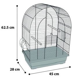 FLAMINGO Cage à oiseaux Klara 2 Cuivre 45x28x62,5 cm