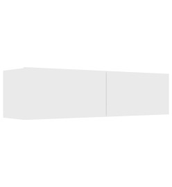 Meuble TV Blanc 120x30x30 cm Aggloméré